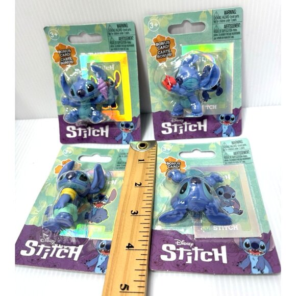Lilo & Stitch Collectable Toys WITH Card! 4pc Set Action Figures/Cake Toppers - Picture 6 of 7